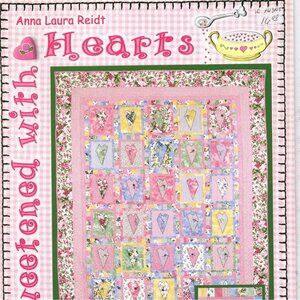 Sweetened with Hearts by Anna Laura Reidt HQ3105 Quilt Book Paperback 2001
